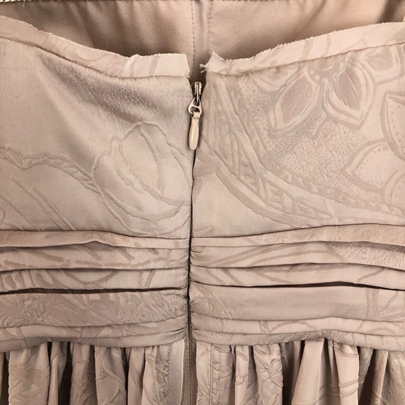 BCBG MaxAzria Dress Strapless Hi Low EUC 2P Tan - Picture 7 of 9